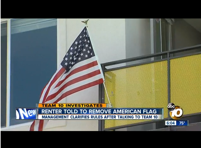 Renter Forced To Remove Flag, Might Offend Foreign Students