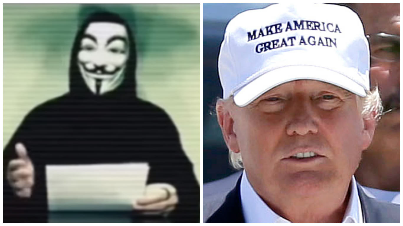 Anonymous “Warns” Trump, Hacks Into Trump Tower Website