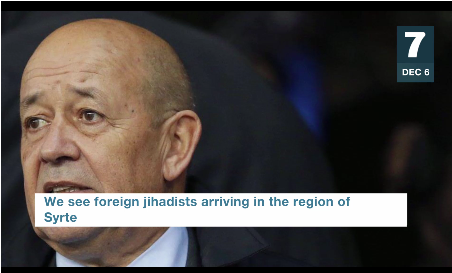 French Defense Minister: ISIS Possibly Amassing An Army on Europe’s Border