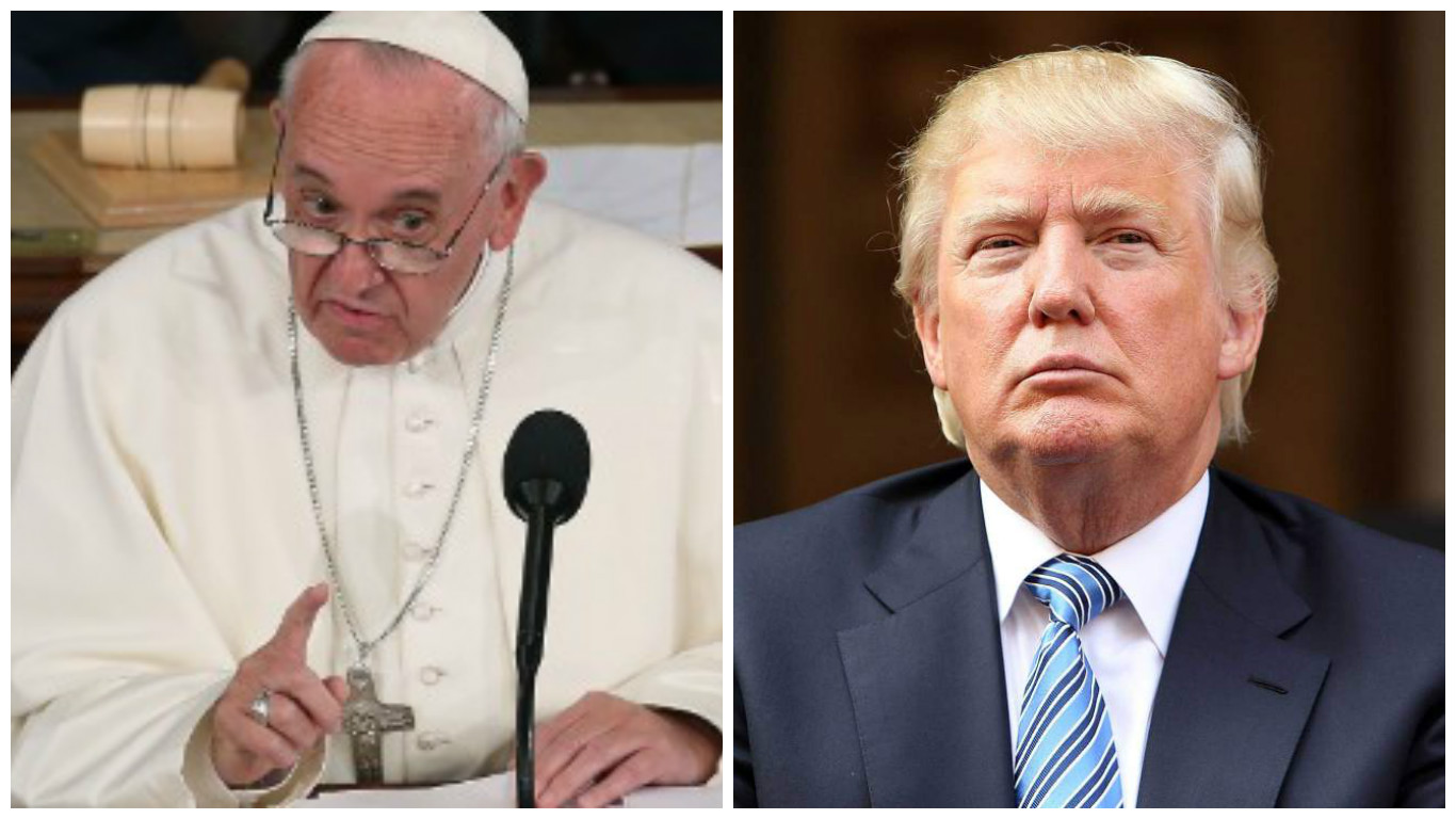 Pope Francis says Trump isn’t Christian for Border Wall, Forgets His Border Wall Back at Home