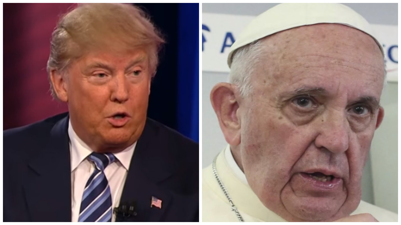 Feud Between The Pope and Trump Cools Off As Both Men Pull Back on Their Comments