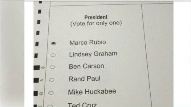 Voter Handed Ballot On Super Tuesday Already Filled In For Marco Rubio