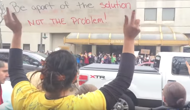 Liberal Wants To End Hate…By Flipping Off Trump Supporters