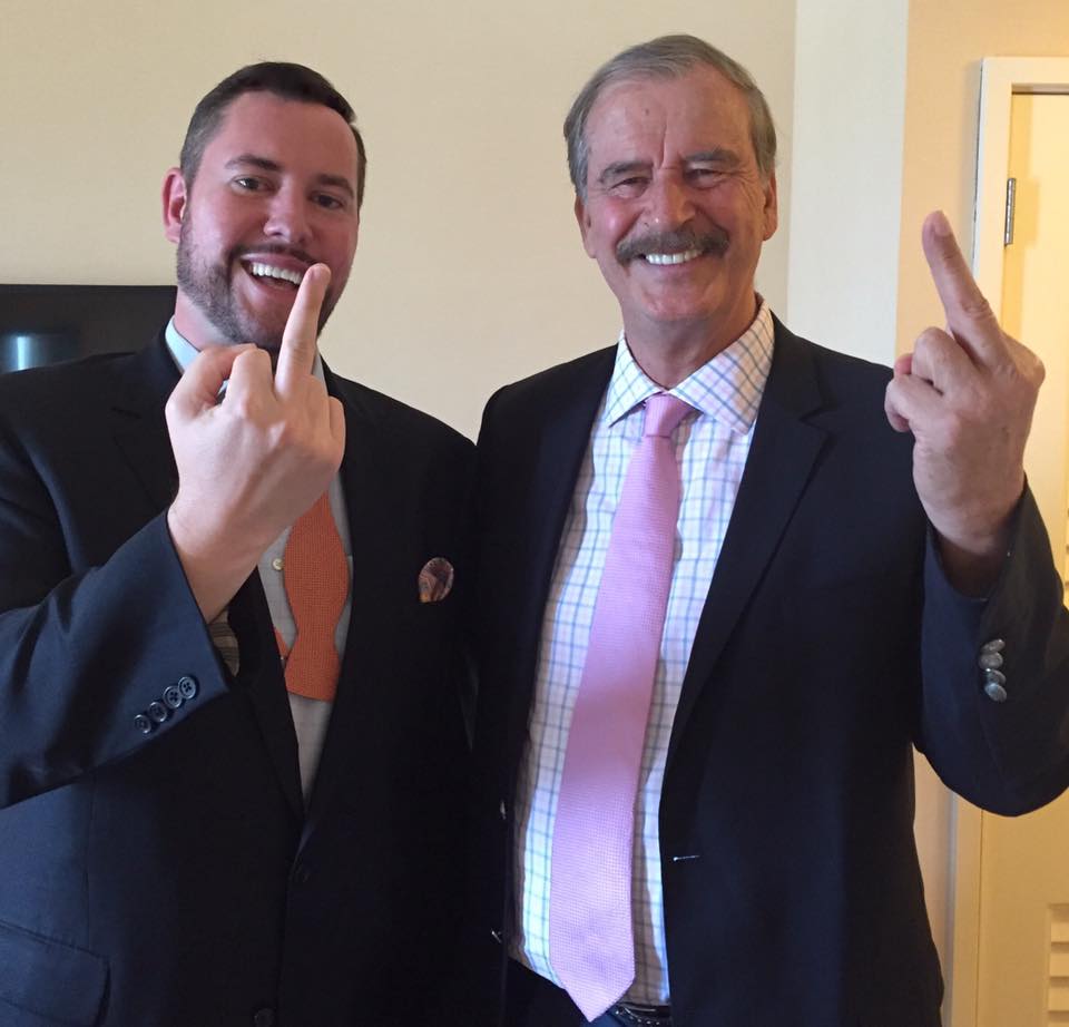 Vicente Fox and Ben Mathis of Kickass Politics Give Trump the Finger