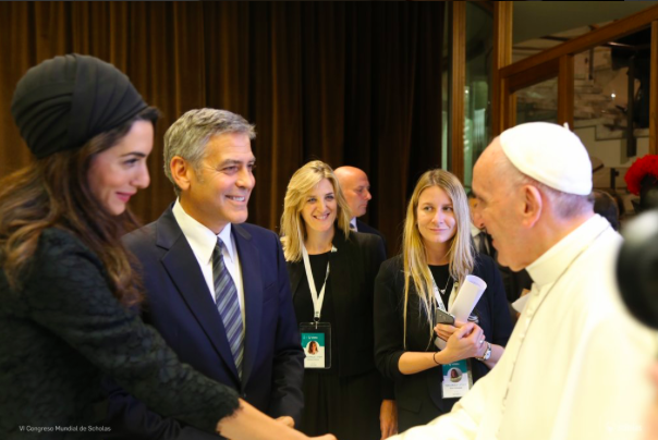 Pope Awards Medals to George Clooney, Salma Hayek, Richard Gere…for Some Reason