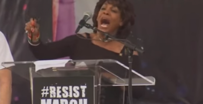 Misrepresentative Waters Leads LBGTQIA Crowd in Anti-American Chant