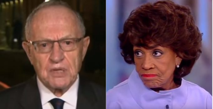 Dershowitz to Waters: Being Black Doesn’t Give You a License to Call People Racist