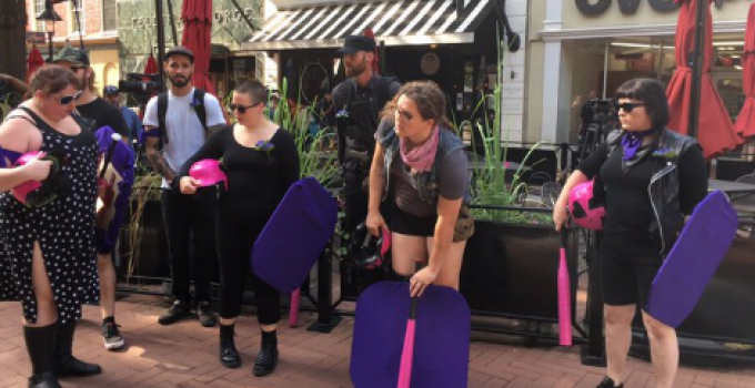 Antifa Crashes Charlottesville Victim’s Memorial Service with Pink Bats