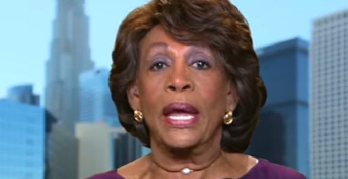 Maxine Waters Claims President Trump is Affiliated with the KKK, Renames White House