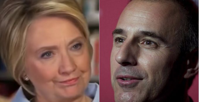 Hillary: ‘Lauer Being Fired is His Karma for Asking Me About My Private Server’