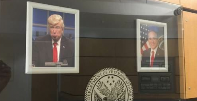 Trump Hating VA Doctor Posts Sick Parody Image of President Trump at VA Office