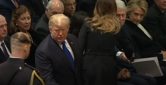 Melania Trump Shakes Hands with Bill Clinton, Hillary Refuses