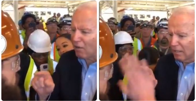 An Angry Biden Threatens Plant Worker, “Go Outside” to Resolve Gun Argument