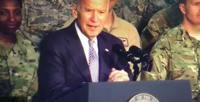 Video Surfaces of Joe Biden Calling Troops “Stupid Bastards” for Not Clapping