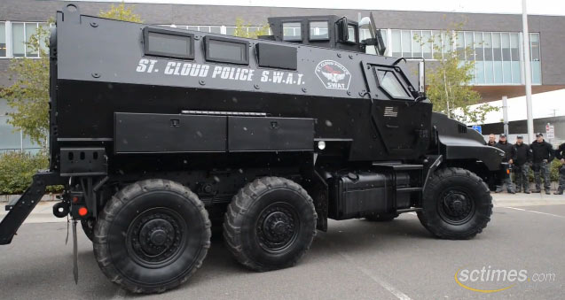 Local town gets massive mine-resistant tank from Homeland Security