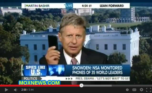 Gary Johnson: NSA Can Spy On You And Track You On Your Cell Phone…Even When Off